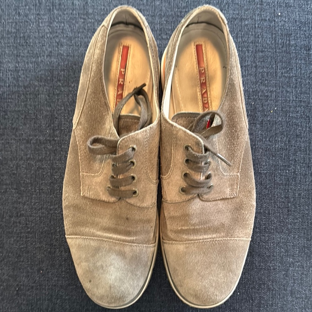 Prada gray Suede runners size 11